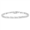 Haus of Brilliance .925 sterling silver 1/10 cttw round diamond s link miracle plate tennis bracelet