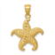 Diamond2Deal 14k yellow gold starfish pendant