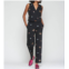 Vilagallo aberturas suit pants in black floral