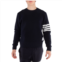 Thom Browne mens navy 4-bar stripe sleeve sweatshirt