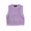 Flowers by zoe girls open knit vest in lilac