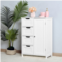 Hivvago 4 drawers 1 shelf floor standing wooden cabinet and storage organizer - white