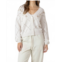Dex embroidered pointelle cardigan in natural