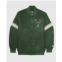 Starter mens milwaukee bucks satin full-snap jacket in green