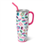 Swig LIFE multi rainbow leopard mega tumbler in pink