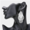 FASHNZFAB filigree leaf cluster silhouette drop earrings