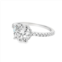 Allyanna Gifts womens 2.0ct 8.0mm moissanite engagement ring in sterling silver