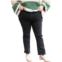 RISEN high rise straight leg jeans plus size in black