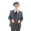 Oliver Tweed boys 3 piece charcoal grey herringbone Tweed check classic suit