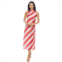 Isaac Mizrahi mock neck a-line midi dress