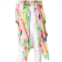 Top It Off kari printed lightweight kimono wrap shawl in pink green yellow pineapple blossoms