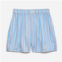 The Sleep Code womens ravi sustainable tencel boxer in bedroom stripe blue