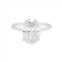 Allyanna Gifts womens solitaire oval moissanite ring in sterling silver