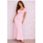 Forever 21 puff-sleeve satin maxi dress