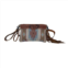 Myra Bags womens tassels hand tooled leather bag in brown