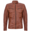 Infinty Leather mens Leather jacket vintage quilted retro racing zipped biker - san marino