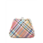 VIVIENNE WESTWOOD trapezoidal plaid bag with silver-tone clasp and matching strap