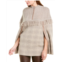 Raffi plaid zip cashmere poncho