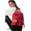 CLAUDIO CIVITICO red pebbled leather backpack