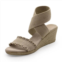 CHARLESTON SHOE CO. womens carolina linen wrap-up espadrille wedge