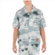 Maison Kitsune seafoam design island-print shirt