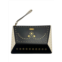 Bally leor suzy 6224791 ladies black wrislet clutch calf embossed