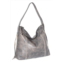 Nino Bossi aviator leather shoulder bag in grey
