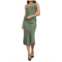 LAmade dorit silky slip skirt in forest green