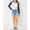 Judy Blue raw hem jean shorts in medium wash