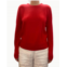 White Warren cashmere core crewneck sweater in bright scarlet