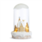 DEMDACO winter home cloche vignette in white/gold