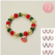 FASHNZFAB 12pcs - christmas charm beaded stretch bracelets - assorted