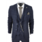 Oliver Tweed mens 3 piece wool suit navy blue Tweed check peaky blinders 1920 gatsby formal