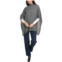 Amicale Cashmere knit funnel neck Cashmere poncho