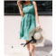 Ces Femme barely ruffled green sun dress in lush green