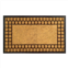 Imports Decor checker border coir door mat non-slip rubber backed outdoor entryway rug durable dirt scraper welcome mat