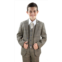 Oliver Tweed boys 3 piece tan brown herringbone Tweed check classic suit