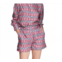 Vilagallo print shorts with pockets in pink navy and white