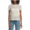 Current/Elliott pointelle knit pullover blouse
