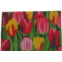 Imports Decor colorful tulip flower coir door mat spring floral coconut fiber doormat with non-slip pvc backing indoor outdoor entrance rug