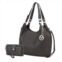 MKF Collection calina expandable womens shoulder bag by mia k charcoal