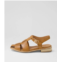 Django & Juliette womens agotary leather flat shoes in tan