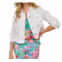 ESQUALO embroidered jacket in off white