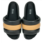ROAM the puffy sliders in black/tan