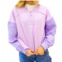 Karlie solid v neck knit novelty sweatshirt in purple