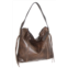 Nino Bossi aviator leather shoulder bag in brown