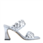 MARC FISHER hammy heeled sandal in silver