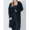 Dex longline open cardigan - plus in black