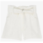 Vintage Havana girls belted button-up shorts in white