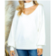 White Birch slice of heaven cutout sweater in snow